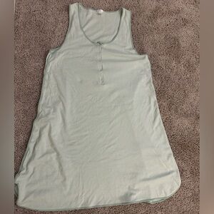 LAKE Pima Maternity Tank Gown in Parisian Green